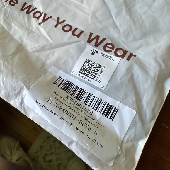 POPILUSH {NWT} The Shapewear Romper | Small | dusty blue | workout jumpsuit - Picture 10 of 11